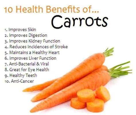Top 10 Health Benefits of Carrots .